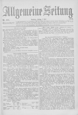 Allgemeine Zeitung Freitag 3. Juli 1874