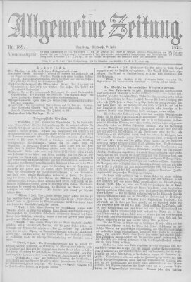 Allgemeine Zeitung Mittwoch 8. Juli 1874