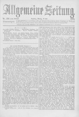 Allgemeine Zeitung Montag 13. Juli 1874