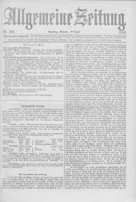 Allgemeine Zeitung Mittwoch 19. August 1874