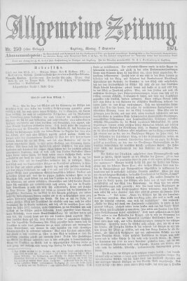 Allgemeine Zeitung Montag 7. September 1874