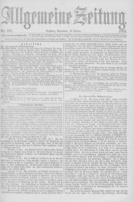 Allgemeine Zeitung Samstag 24. Oktober 1874