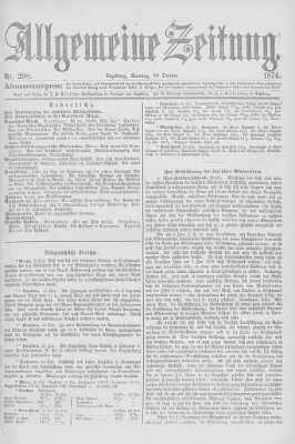 Allgemeine Zeitung Sonntag 25. Oktober 1874