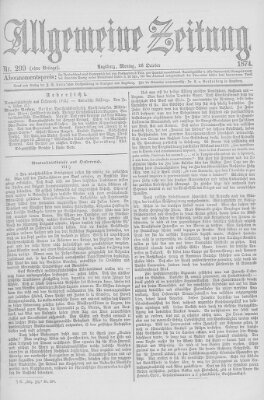 Allgemeine Zeitung Montag 26. Oktober 1874