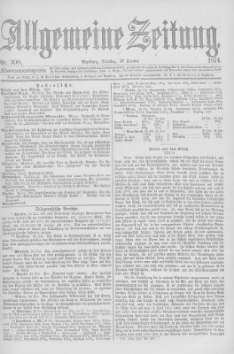 Allgemeine Zeitung Dienstag 27. Oktober 1874