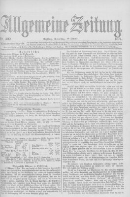 Allgemeine Zeitung Donnerstag 29. Oktober 1874