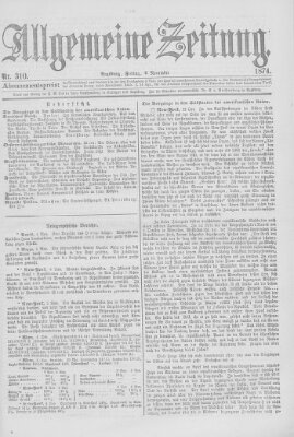 Allgemeine Zeitung Freitag 6. November 1874