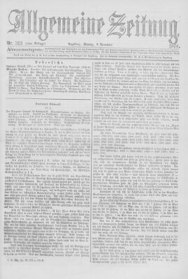 Allgemeine Zeitung Montag 9. November 1874