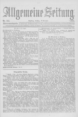 Allgemeine Zeitung Dienstag 10. November 1874