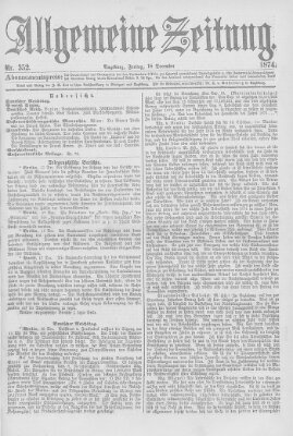 Allgemeine Zeitung Freitag 18. Dezember 1874
