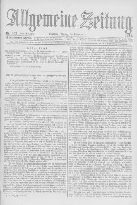 Allgemeine Zeitung Montag 28. Dezember 1874