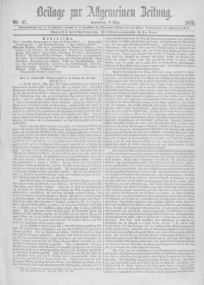 Allgemeine Zeitung Samstag 8. März 1873