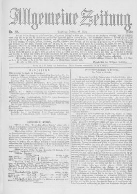 Allgemeine Zeitung Freitag 21. März 1873
