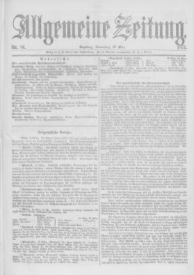 Allgemeine Zeitung Donnerstag 27. März 1873
