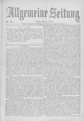 Allgemeine Zeitung Montag 19. Mai 1873