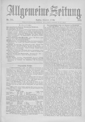 Allgemeine Zeitung Samstag 24. Mai 1873