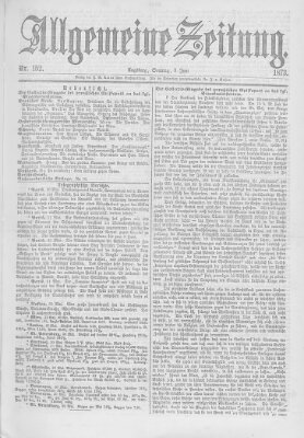 Allgemeine Zeitung Sonntag 1. Juni 1873