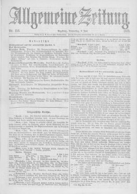 Allgemeine Zeitung Donnerstag 5. Juni 1873