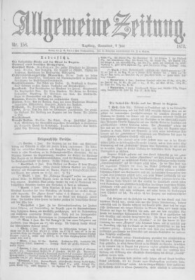 Allgemeine Zeitung Samstag 7. Juni 1873