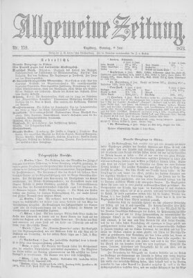 Allgemeine Zeitung Sonntag 8. Juni 1873