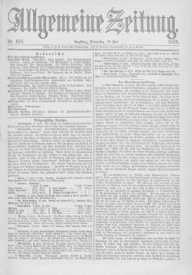 Allgemeine Zeitung Donnerstag 12. Juni 1873