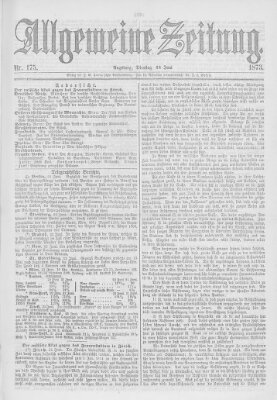 Allgemeine Zeitung Dienstag 24. Juni 1873