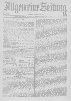 Allgemeine Zeitung Samstag 5. Juli 1873