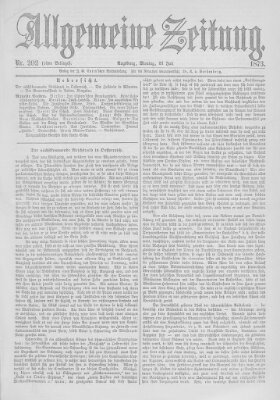 Allgemeine Zeitung Montag 21. Juli 1873