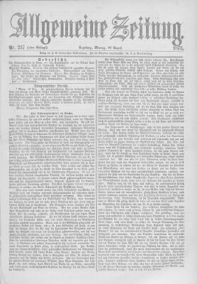 Allgemeine Zeitung Montag 25. August 1873