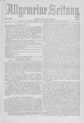 Allgemeine Zeitung Freitag 19. September 1873