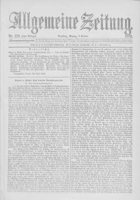 Allgemeine Zeitung Montag 6. Oktober 1873