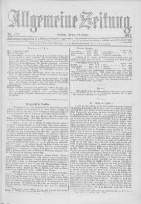 Allgemeine Zeitung Freitag 24. Oktober 1873