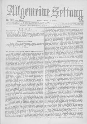 Allgemeine Zeitung Montag 27. Oktober 1873