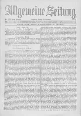 Allgemeine Zeitung Montag 24. November 1873