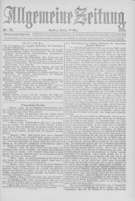 Allgemeine Zeitung Freitag 10. März 1876