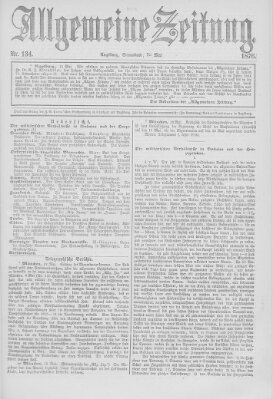 Allgemeine Zeitung Samstag 13. Mai 1876