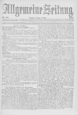 Allgemeine Zeitung Dienstag 23. Mai 1876