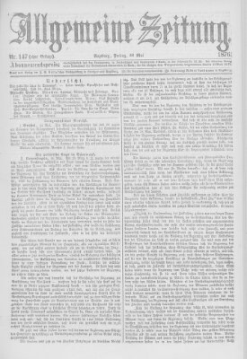 Allgemeine Zeitung Freitag 26. Mai 1876