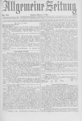 Allgemeine Zeitung Mittwoch 31. Mai 1876