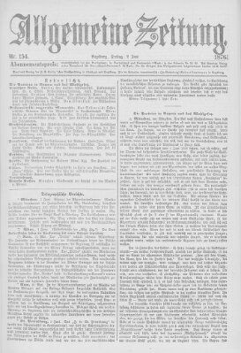 Allgemeine Zeitung Freitag 2. Juni 1876