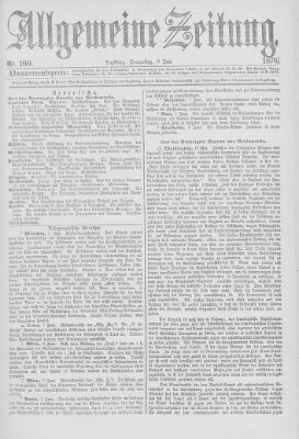 Allgemeine Zeitung Donnerstag 8. Juni 1876