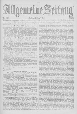 Allgemeine Zeitung Freitag 9. Juni 1876