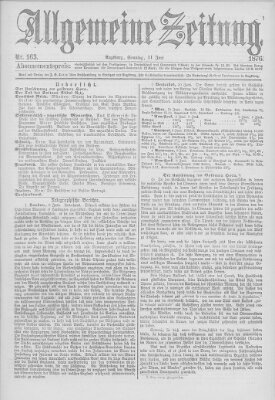 Allgemeine Zeitung Sonntag 11. Juni 1876