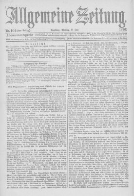 Allgemeine Zeitung Montag 12. Juni 1876