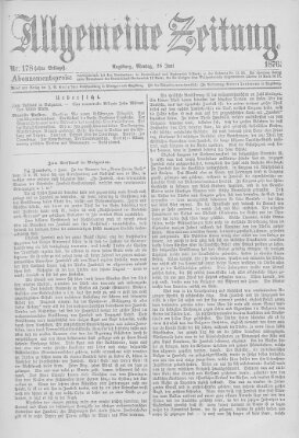 Allgemeine Zeitung Montag 26. Juni 1876