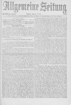 Allgemeine Zeitung Montag 31. Juli 1876