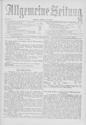 Allgemeine Zeitung Dienstag 15. August 1876