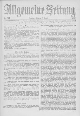 Allgemeine Zeitung Mittwoch 30. August 1876