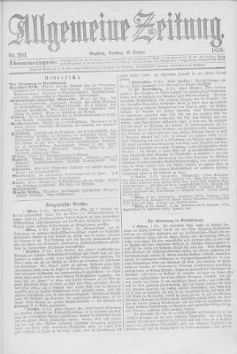 Allgemeine Zeitung Dienstag 17. Oktober 1876