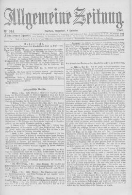 Allgemeine Zeitung Samstag 9. Dezember 1876